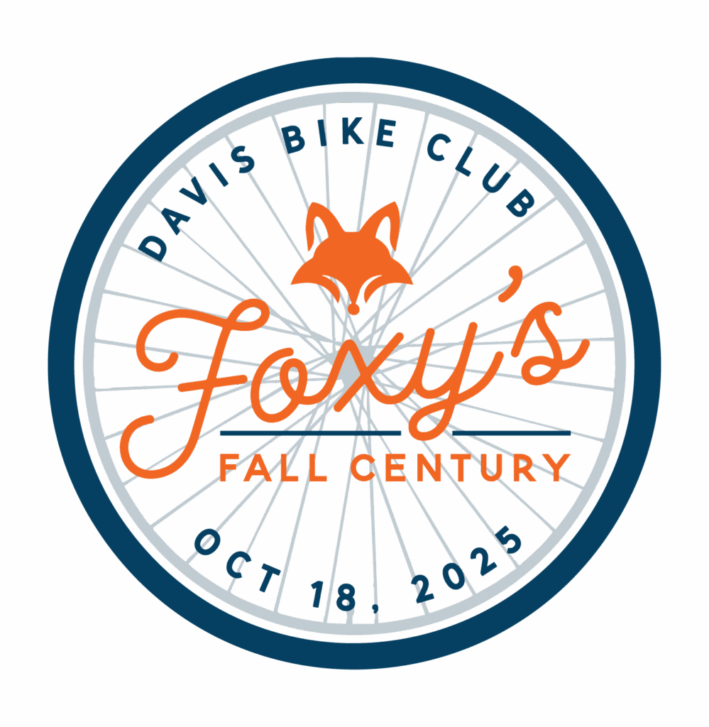 Foxy's Fall Century Logo
Foxy head image over a bike wheels