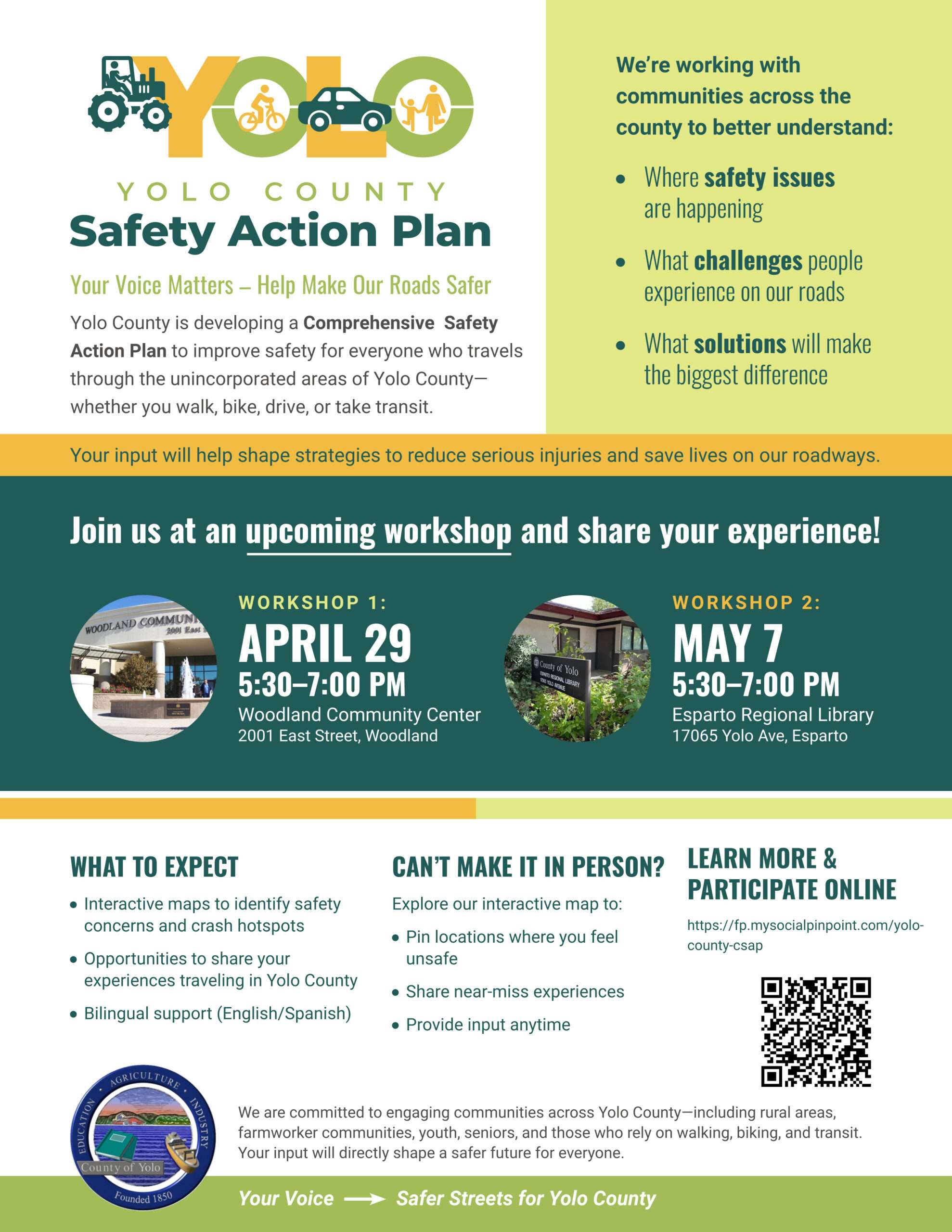 Help out Yolo County’s Comprehensive Safety Action Plan